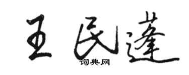 骆恒光王民蓬行书个性签名怎么写