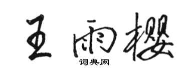 骆恒光王雨樱行书个性签名怎么写