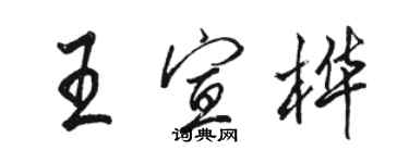 骆恒光王宣桦行书个性签名怎么写