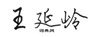 骆恒光王延岭行书个性签名怎么写