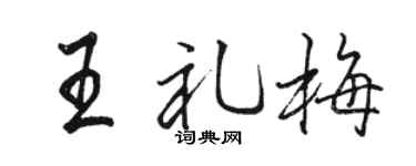 骆恒光王礼梅行书个性签名怎么写