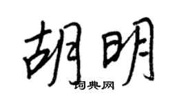 王正良胡明行书个性签名怎么写