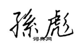 王正良孙彪行书个性签名怎么写