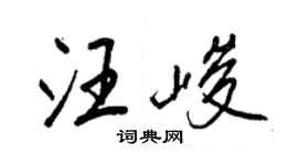 王正良汪峻行书个性签名怎么写