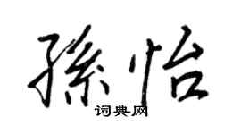 王正良孙怡行书个性签名怎么写