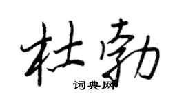 王正良杜勃行书个性签名怎么写