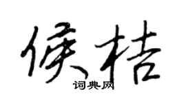 王正良侯桔行书个性签名怎么写