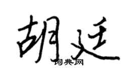 王正良胡廷行书个性签名怎么写