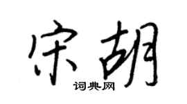 王正良宋胡行书个性签名怎么写