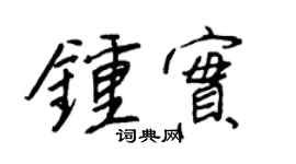 王正良钟实行书个性签名怎么写