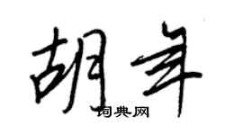 王正良胡年行书个性签名怎么写