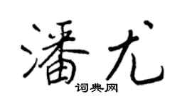 王正良潘尤行书个性签名怎么写