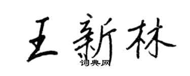 王正良王新林行书个性签名怎么写