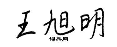 王正良王旭明行书个性签名怎么写