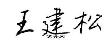 王正良王建松行书个性签名怎么写