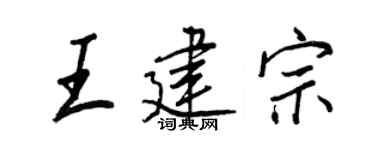 王正良王建宗行书个性签名怎么写