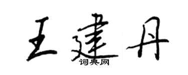 王正良王建丹行书个性签名怎么写