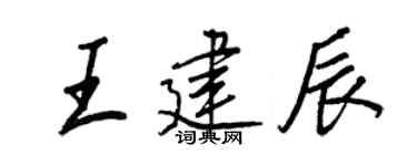 王正良王建辰行书个性签名怎么写