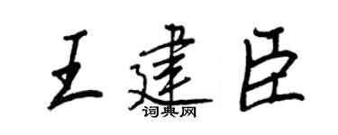 王正良王建臣行书个性签名怎么写