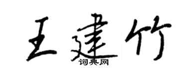 王正良王建竹行书个性签名怎么写