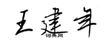 王正良王建年行书个性签名怎么写