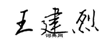 王正良王建烈行书个性签名怎么写