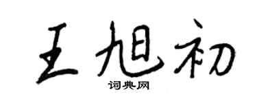 王正良王旭初行书个性签名怎么写