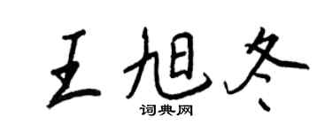 王正良王旭冬行书个性签名怎么写