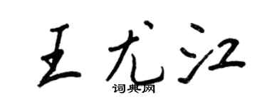 王正良王尤江行书个性签名怎么写