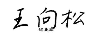 王正良王向松行书个性签名怎么写