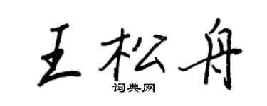 王正良王松舟行书个性签名怎么写