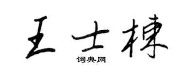 王正良王士栋行书个性签名怎么写