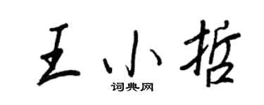 王正良王小哲行书个性签名怎么写