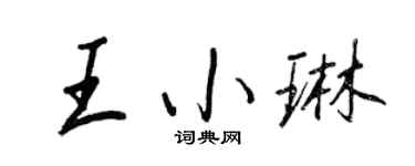 王正良王小琳行书个性签名怎么写