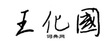 王正良王化国行书个性签名怎么写