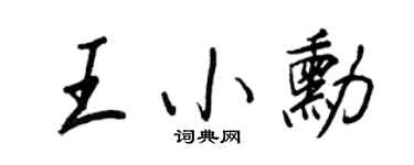 王正良王小勋行书个性签名怎么写