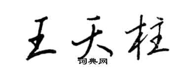 王正良王夭柱行书个性签名怎么写