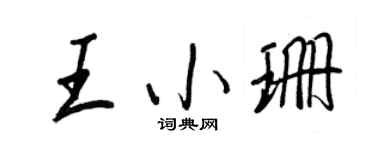 王正良王小珊行书个性签名怎么写