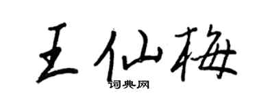 王正良王仙梅行书个性签名怎么写