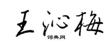 王正良王沁梅行书个性签名怎么写