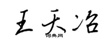 王正良王夭冶行书个性签名怎么写