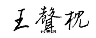 王正良王声枕行书个性签名怎么写