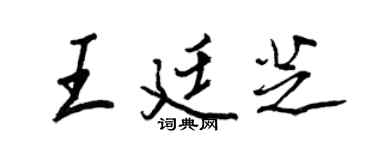 王正良王廷芝行书个性签名怎么写