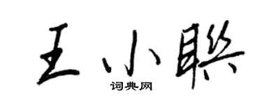 王正良王小联行书个性签名怎么写