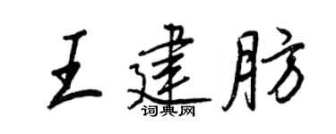 王正良王建肪行书个性签名怎么写