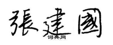 王正良张建国行书个性签名怎么写