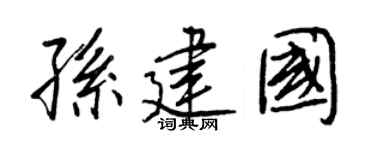 王正良孙建国行书个性签名怎么写