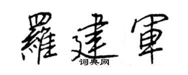 王正良罗建军行书个性签名怎么写