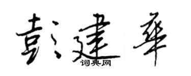 王正良彭建华行书个性签名怎么写