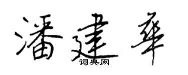 王正良潘建华行书个性签名怎么写